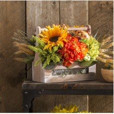 August Grove Indoor Faux Floral Harvest Basket ATGR5343